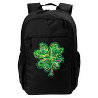 Shamrock Effect St Patricks Day Four Leaf Clover Backpack