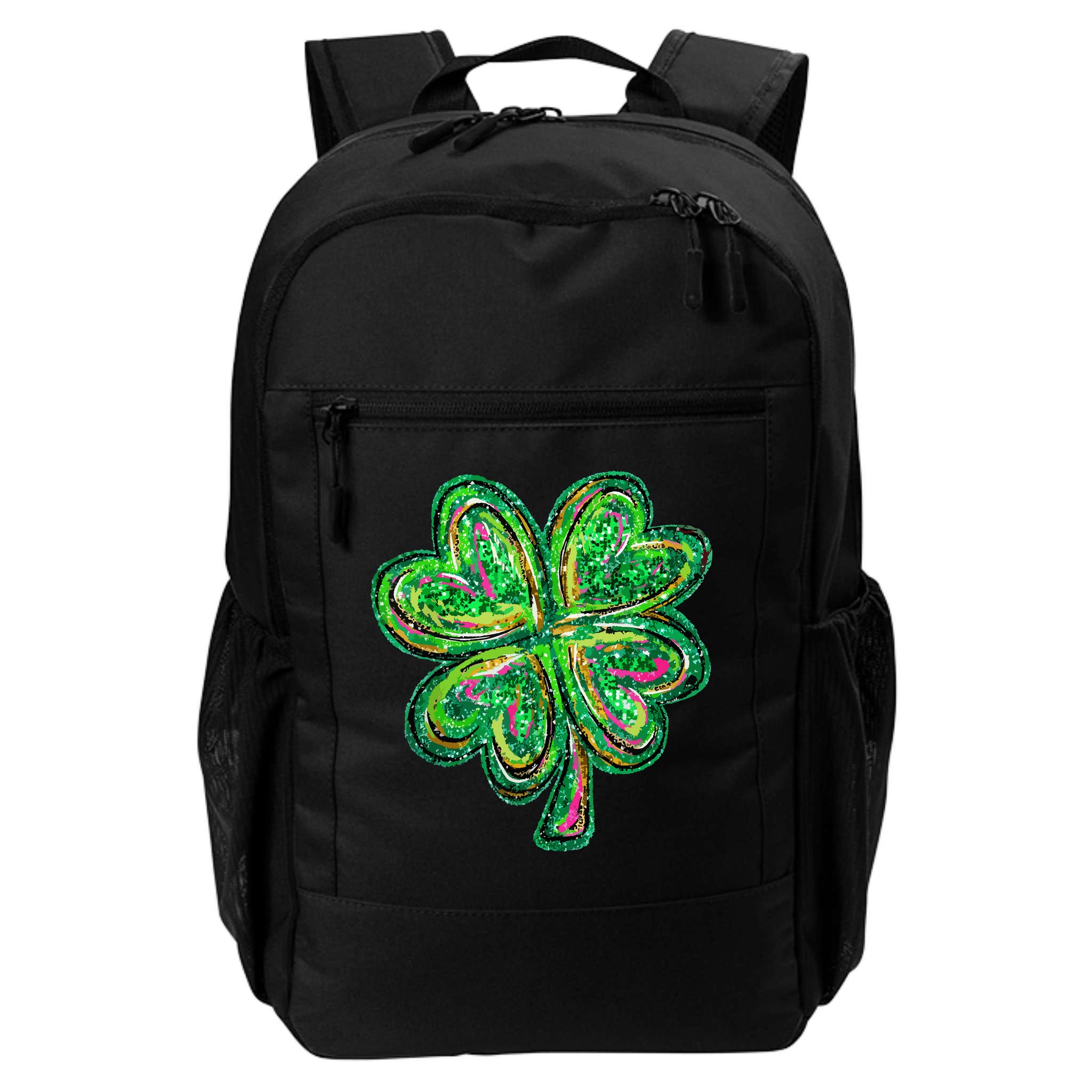 Shamrock Effect St Patricks Day Four Leaf Clover Backpack
