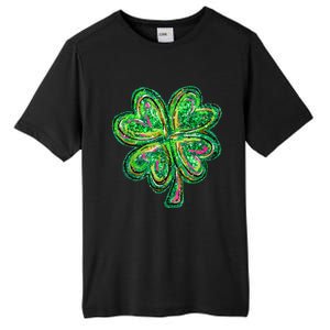 Shamrock Effect St Patricks Day Four Leaf Clover Tall Fusion ChromaSoft Performance T-Shirt