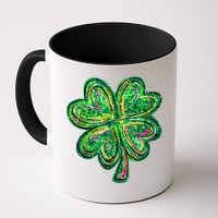 Shamrock Effect St Patricks Day Four Leaf Clover Mug