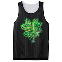 Shamrock Effect St Patricks Day Four Leaf Clover Mesh Reversible Basketball Jersey Tank