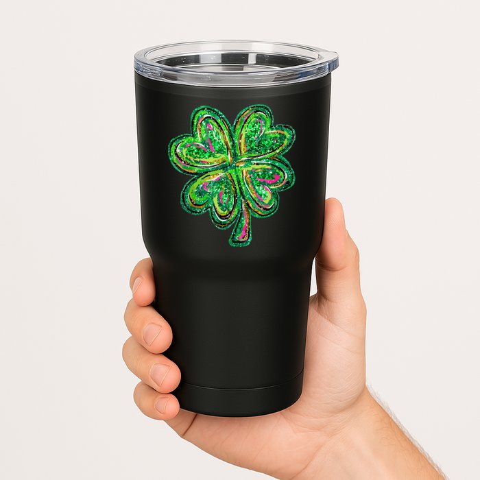 Shamrock Effect St Patricks Day Four Leaf Clover Tumbler