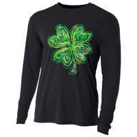 Shamrock Effect St Patricks Day Four Leaf Clover Cooling Performance Long Sleeve Crew