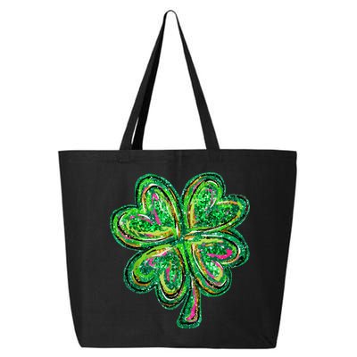 Shamrock Effect St Patricks Day Four Leaf Clover 25L Jumbo Tote