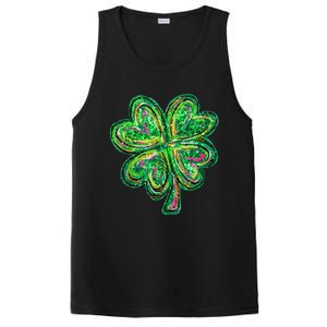 Shamrock Effect St Patricks Day Four Leaf Clover PosiCharge Competitor Tank