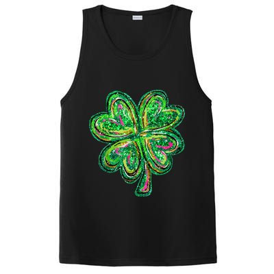 Shamrock Effect St Patricks Day Four Leaf Clover PosiCharge Competitor Tank