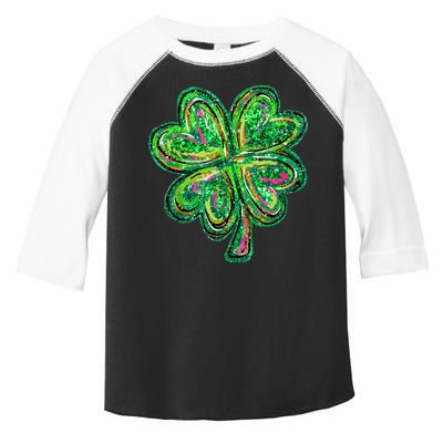 Shamrock Effect St Patricks Day Four Leaf Clover Toddler Fine Jersey T-Shirt