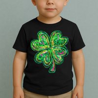 Shamrock Effect St Patricks Day Four Leaf Clover Toddler T-Shirt