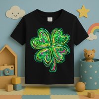 Shamrock Effect St Patricks Day Four Leaf Clover Toddler T-Shirt