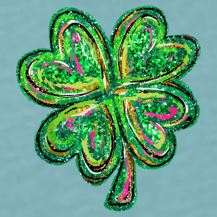 Shamrock Effect St Patricks Day Four Leaf Clover Sueded Cloud Jersey T-Shirt
