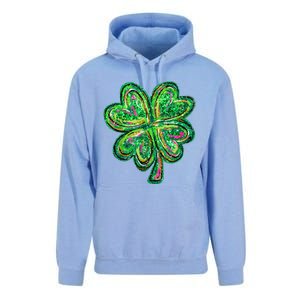 Shamrock Effect St Patricks Day Four Leaf Clover Unisex Surf Hoodie