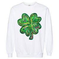 Shamrock Effect St Patricks Day Four Leaf Clover Garment-Dyed Sweatshirt