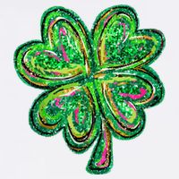 Shamrock Effect St Patricks Day Four Leaf Clover Garment-Dyed Sweatshirt