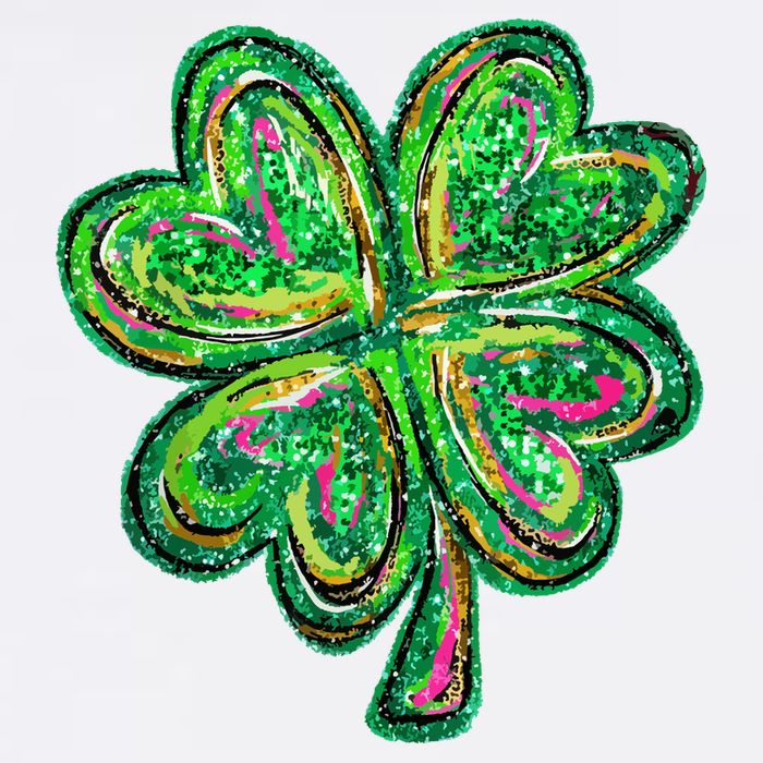 Shamrock Effect St Patricks Day Four Leaf Clover Garment-Dyed Sweatshirt
