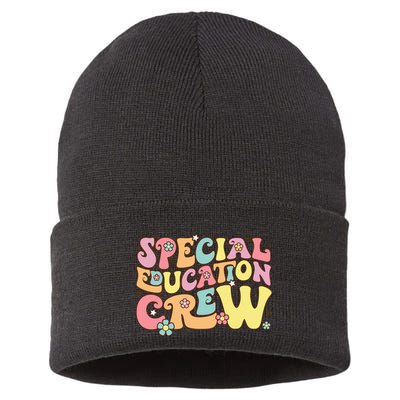 Special Educator Sped Teacher Special Education Crew Sustainable Knit Beanie