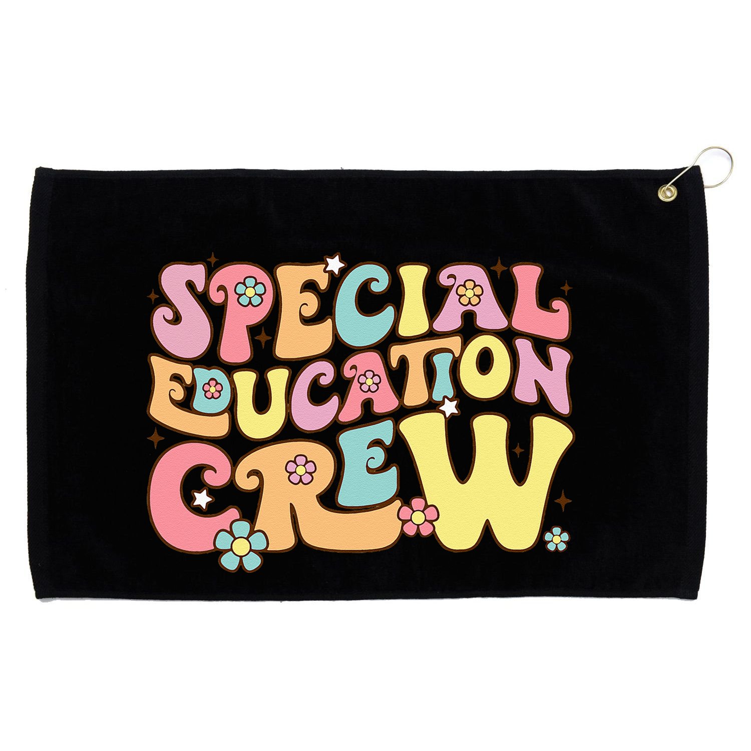 Special Educator Sped Teacher Special Education Crew Grommeted Golf Towel