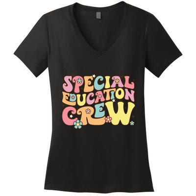 Special Educator Sped Teacher Special Education Crew Women's V-Neck T-Shirt