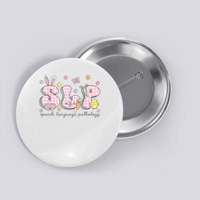 SLP Easter Speech Language Pathology Spring Speech Therapist Button