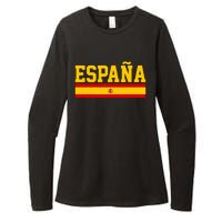 Spain Espana Spanish Flag Pride Sports Fan Soccer Gift Womens CVC Long Sleeve Shirt