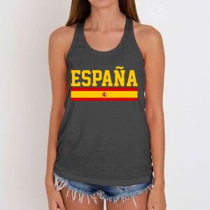 Spain Espana Spanish Flag Pride Sports Fan Soccer Gift Women's Knotted Racerback Tank