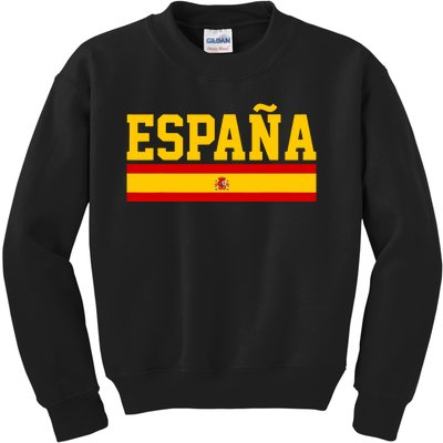 Spain Espana Spanish Flag Pride Sports Fan Soccer Gift Kids Sweatshirt