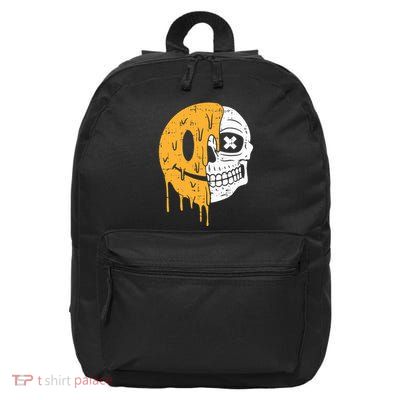 Smile Emoticon Skull Halloween Costume Scary Skeleton Bones 16 in Basic Backpack