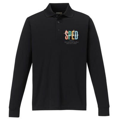 Special Education Sped Teacher Definition Performance Long Sleeve Polo