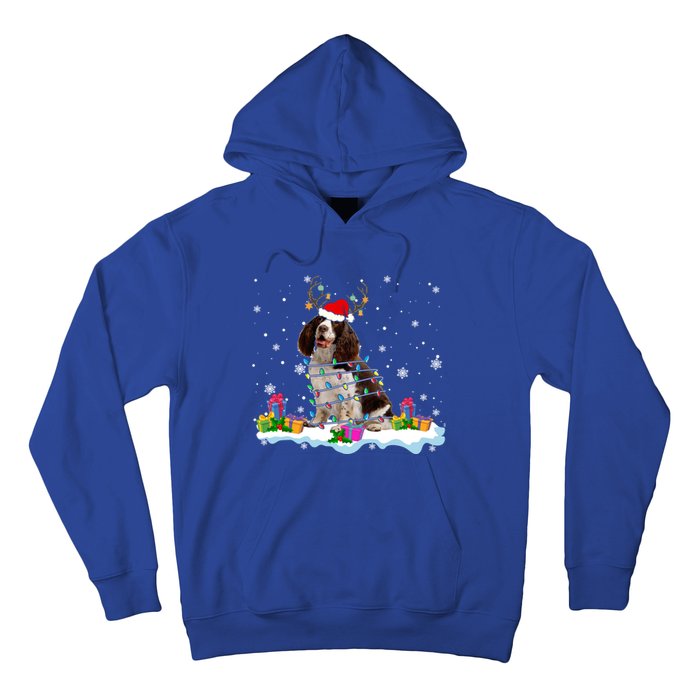 Santa English Springer Spaniel Christmas Santa Reindeer Dog Great Gift Hoodie