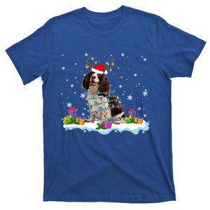 Santa English Springer Spaniel Christmas Santa Reindeer Dog Great Gift T-Shirt