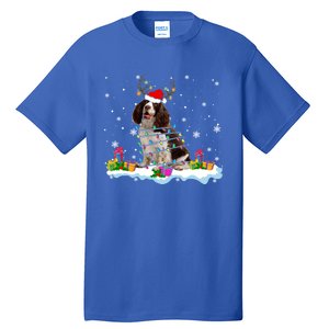 Santa English Springer Spaniel Christmas Santa Reindeer Dog Great Gift Tall T-Shirt