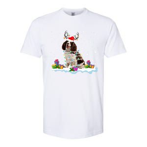 Santa English Springer Spaniel Christmas Santa Reindeer Dog Great Gift Softstyle CVC T-Shirt