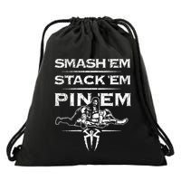 Smash Em Stack Em Pin Em Drawstring Bag