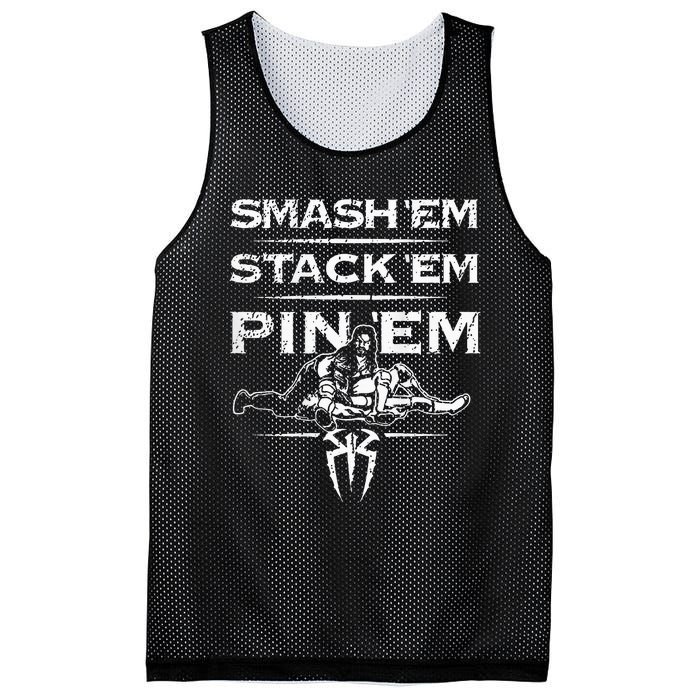 Smash Em Stack Em Pin Em Mesh Reversible Basketball Jersey Tank