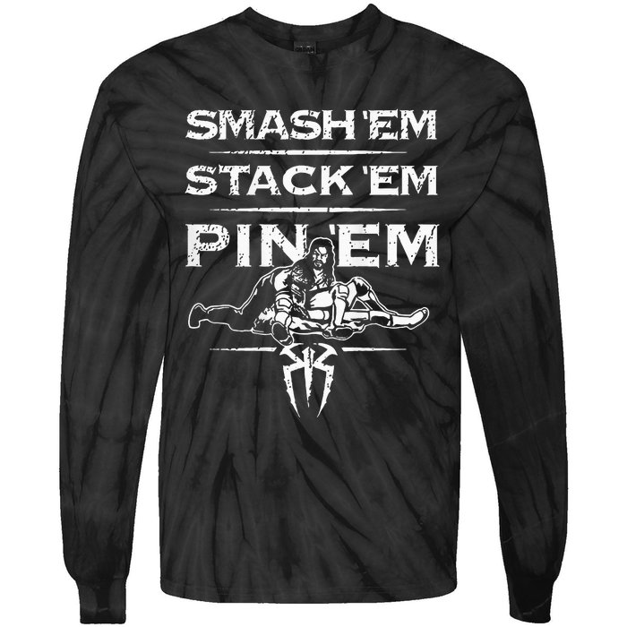 Smash Em Stack Em Pin Em Tie-Dye Long Sleeve Shirt