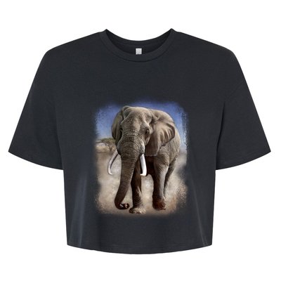 Safari Elephant Bella+Canvas Jersey Crop Tee