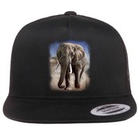 Safari Elephant Flat Bill Trucker Hat