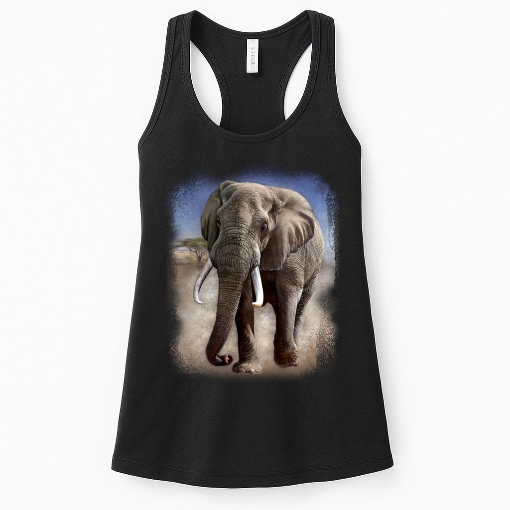 Safari Elephant Womens Tank Top