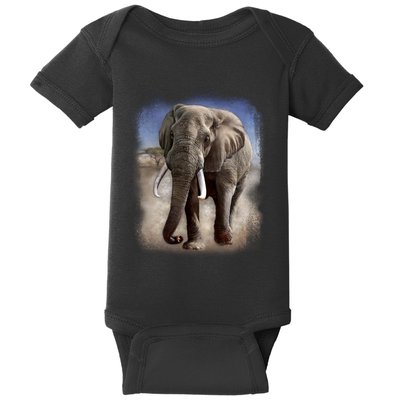 Safari Elephant Baby Bodysuit