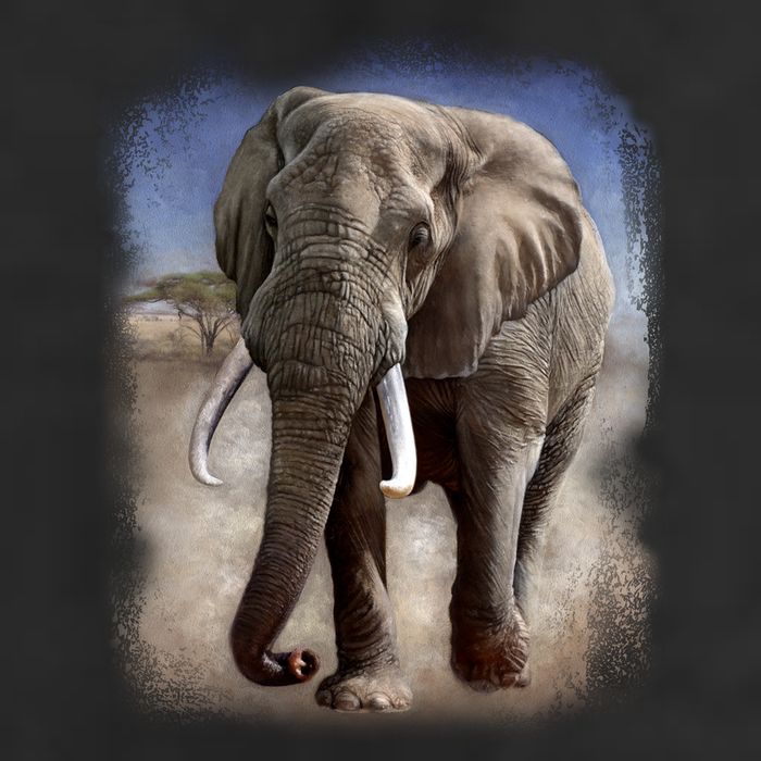 Safari Elephant Golf Towel