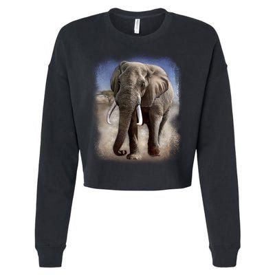 Safari Elephant Cropped Pullover Crew