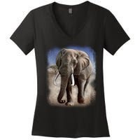 Safari Elephant Women's V-Neck T-Shirt