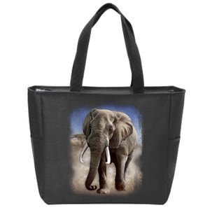 Safari Elephant Zip Tote Bag