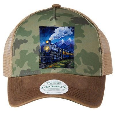 Steam Engine Steam Train Vintage Van Gogh Locomotive Legacy Tie Dye Trucker Hat