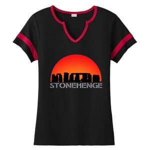 Stonehenge England Stones Archaeologist Wonders Gift Ladies Halftime Notch Neck Tee