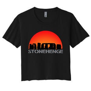 Stonehenge England Stones Archaeologist Wonders Gift Women's Crop Top Tee