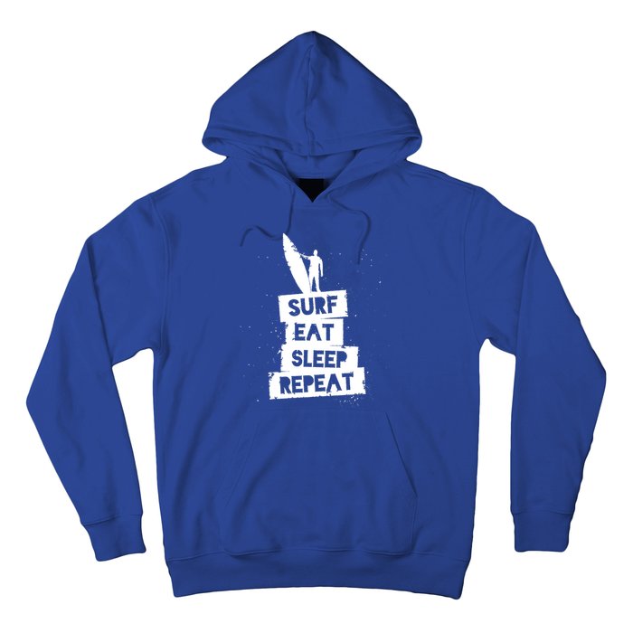 Surf Eat Sleep Repeat Retro Vintage Surfer Hoodie