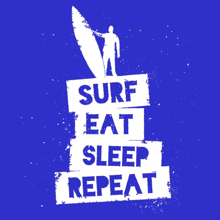 Surf Eat Sleep Repeat Retro Vintage Surfer T-Shirt