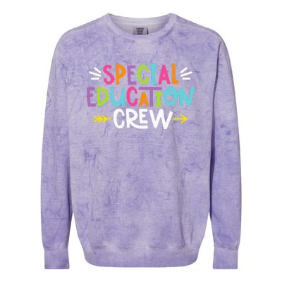 Special Educators Special Ed Teacher Special Education Crew Colorblast Crewneck Sweatshirt