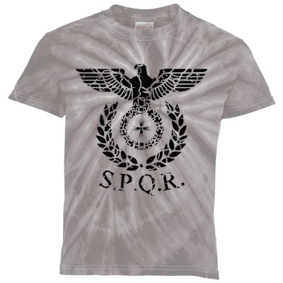 Spqr Eagle Standard Emblem Of The Roman Empire Kids Tie-Dye T-Shirt