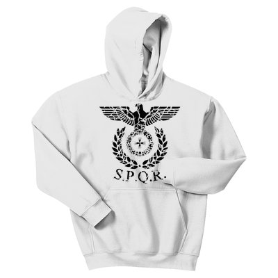 Spqr Eagle Standard Emblem Of The Roman Empire Kids Hoodie